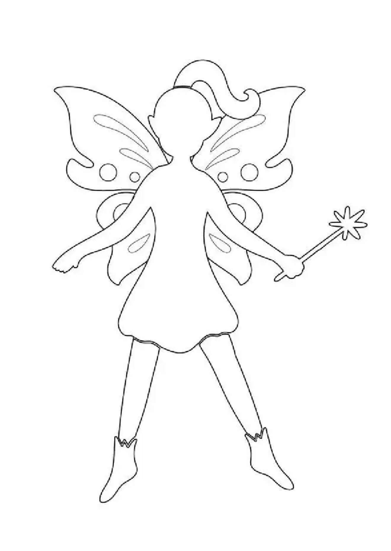 Easy Fairy coloring page