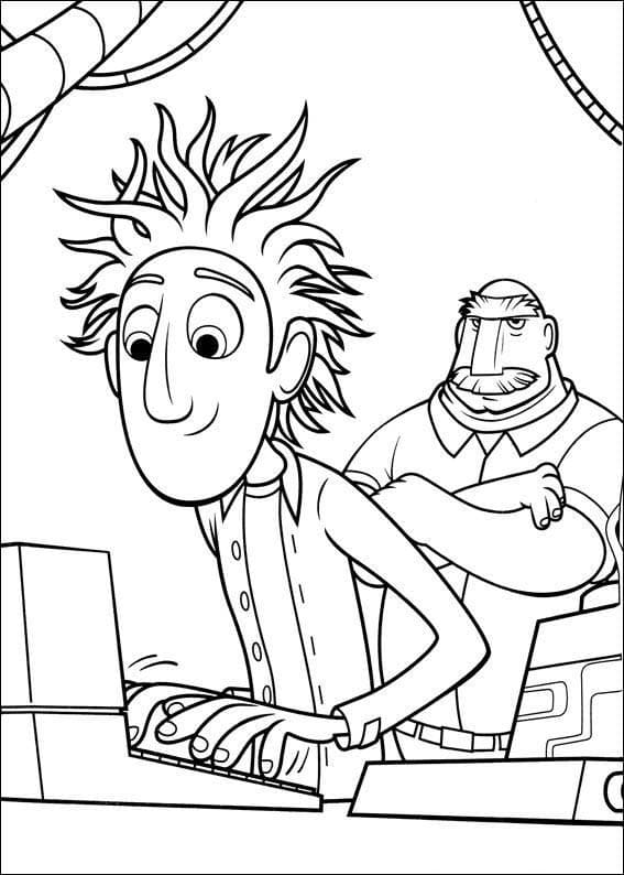 Flint and Father coloring page