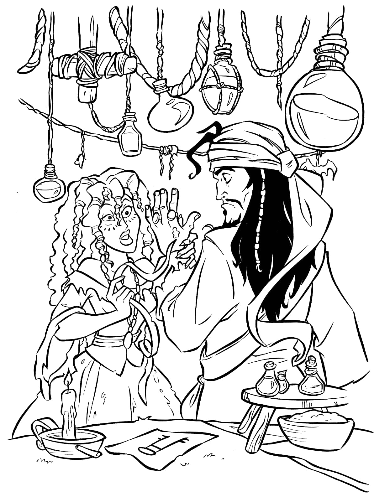 Free Pirates of the Caribbean coloring page