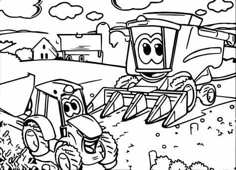 Free Print Tractor Image coloring page