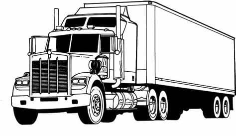 Free Print Trucks Image coloring page