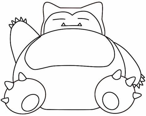 Free Snorlax Image coloring page