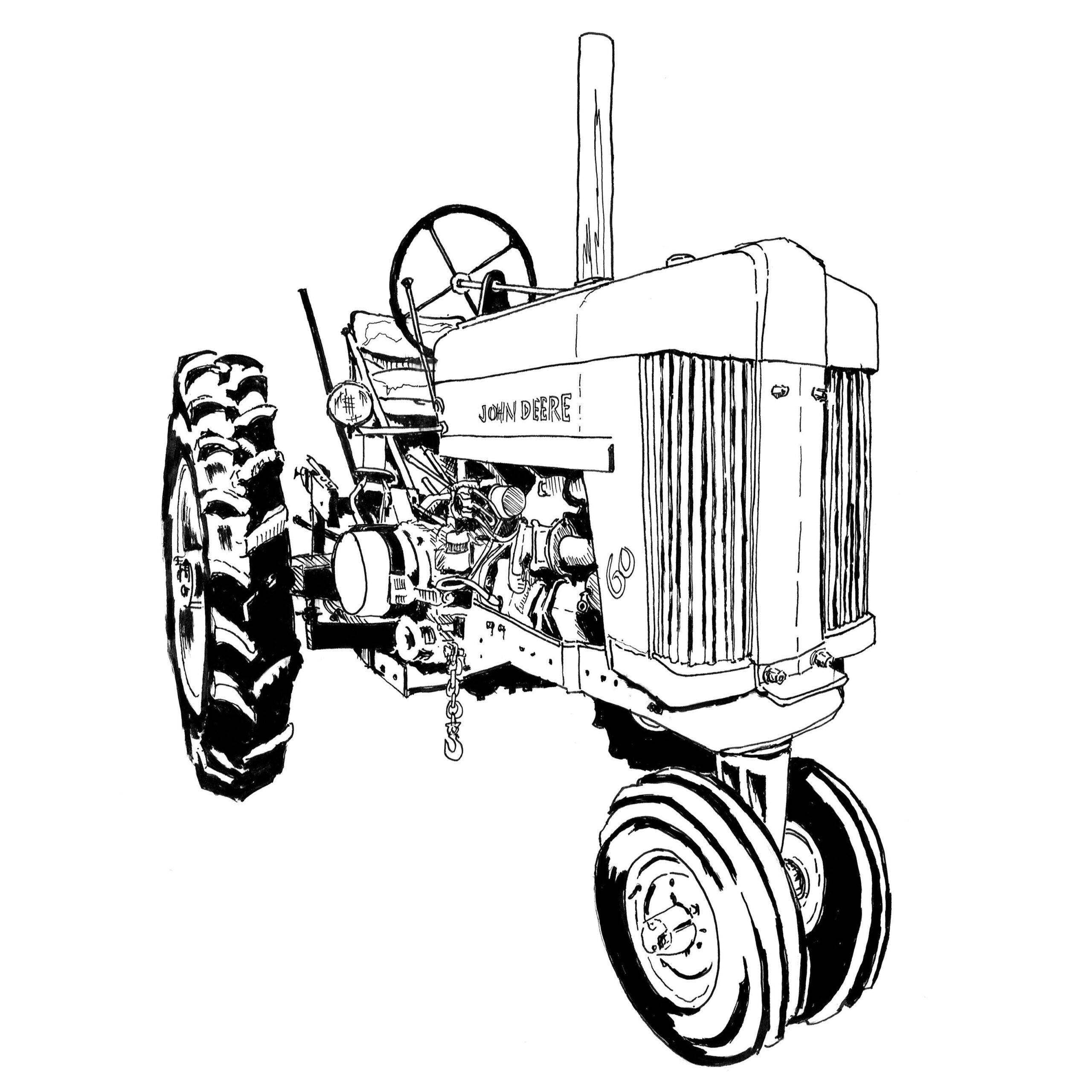 Free Tractor Image coloring page