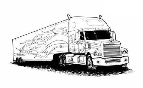 Free Trucks Image coloring page