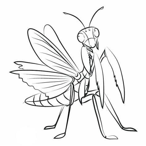 Mantis for Kids coloring page