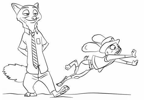 Nick and Judy Image Outline