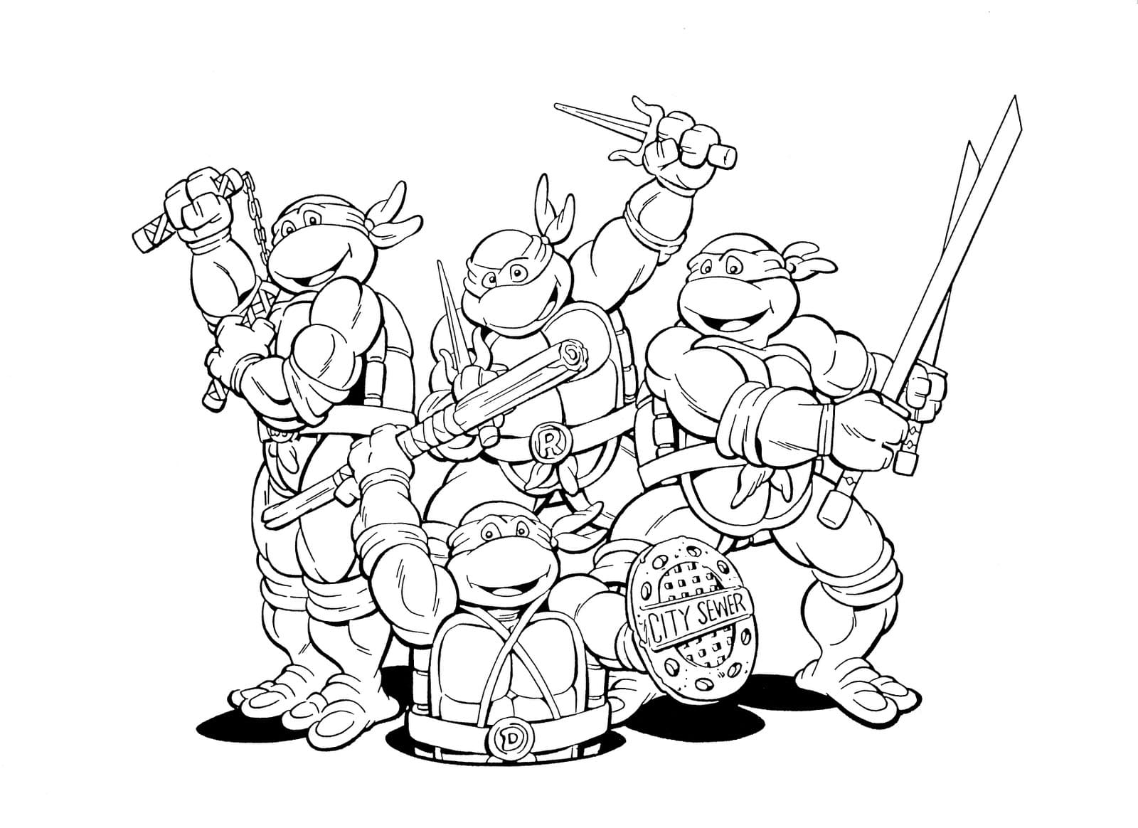 Ninja Turtles Fighting