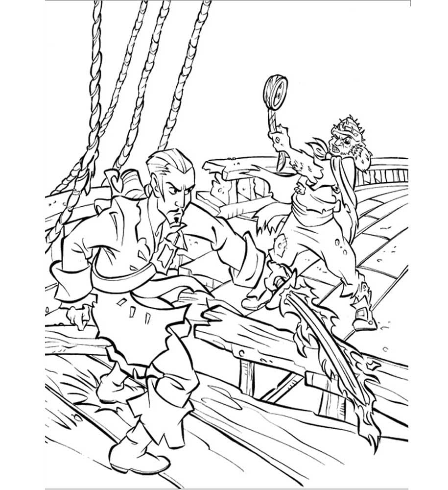 Pirates of the Caribbean Picture coloring page