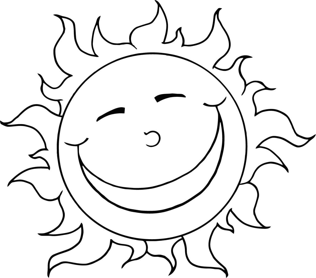 Print Sun Image coloring page