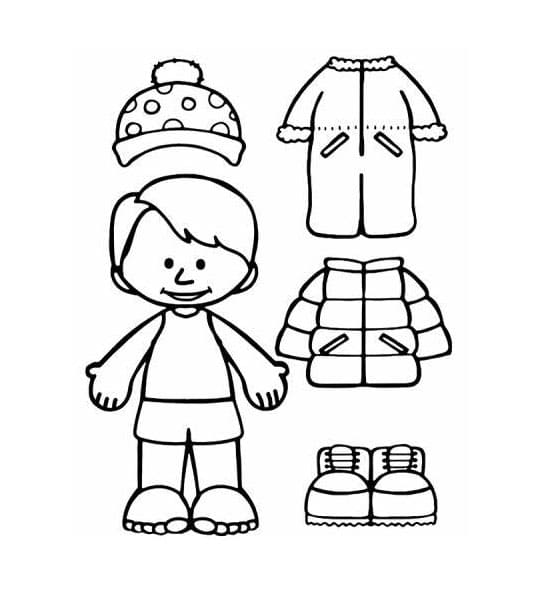 Printable Clothes Image coloring page