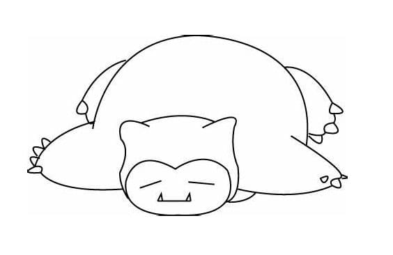 Printable Snorlax coloring page