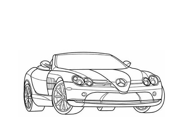 Printable Supercar coloring page