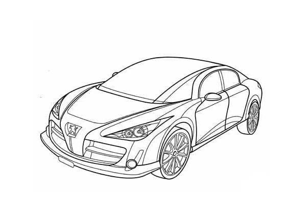 Printable Supercar Image coloring page