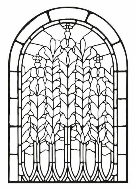 Printable Window Image Outline coloring page