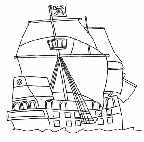 Ship coloring page