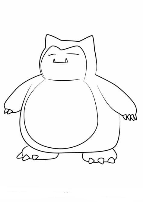 Snorlax Standing coloring page