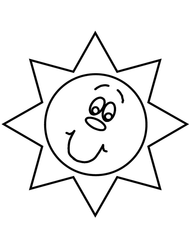 Sun JPG coloring page