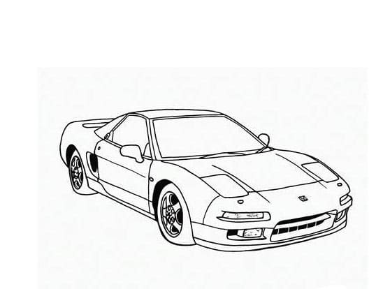 Supercar Image Outline coloring page