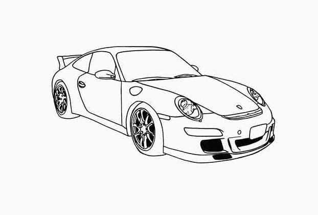 Supercar Outline coloring page