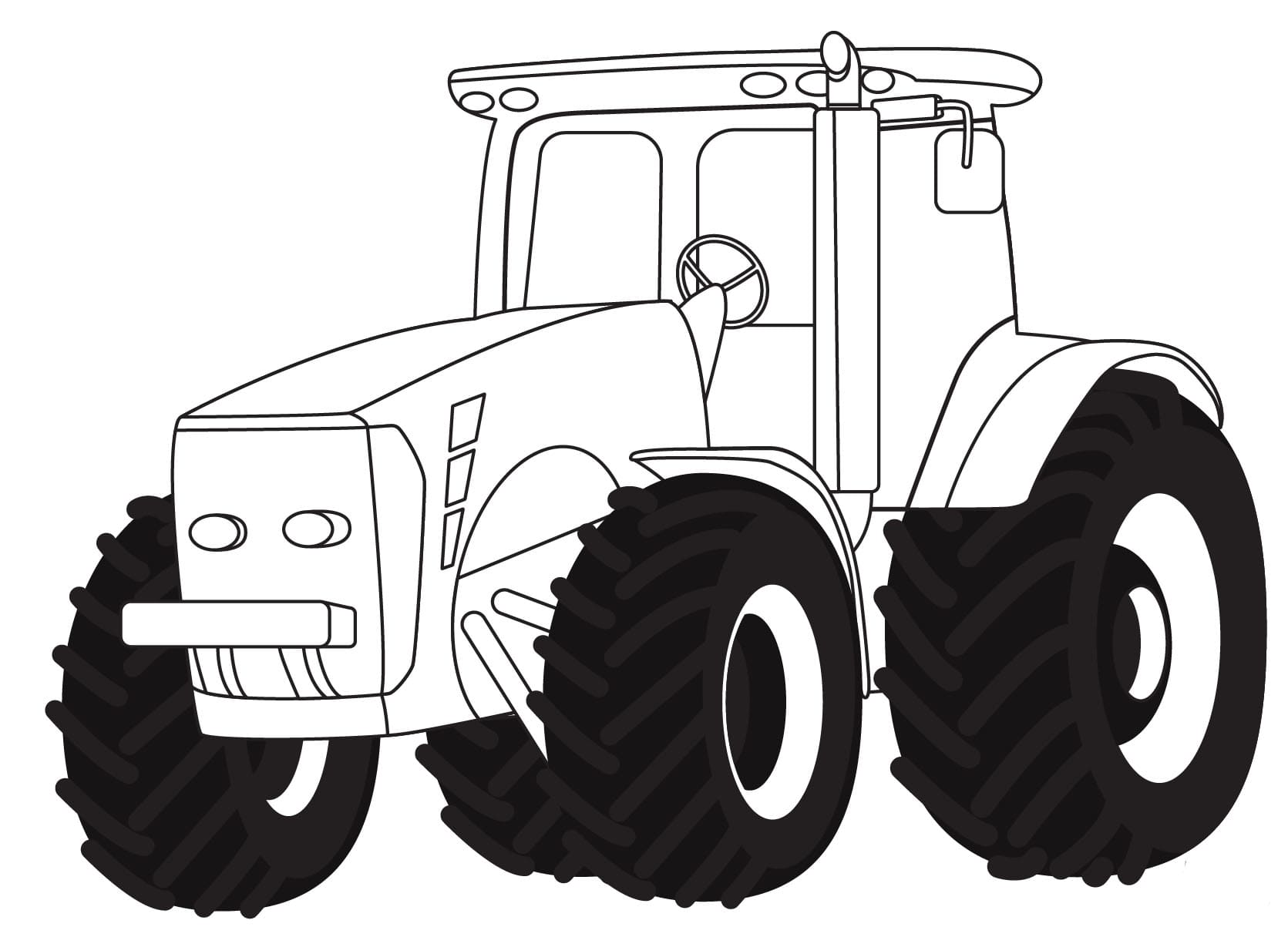 Tractor coloring page