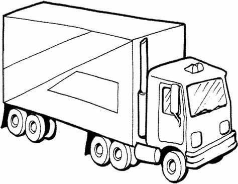 Trucks Image Outline coloring page