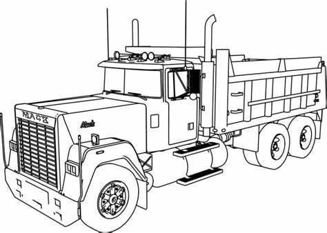 Trucks Outline coloring page