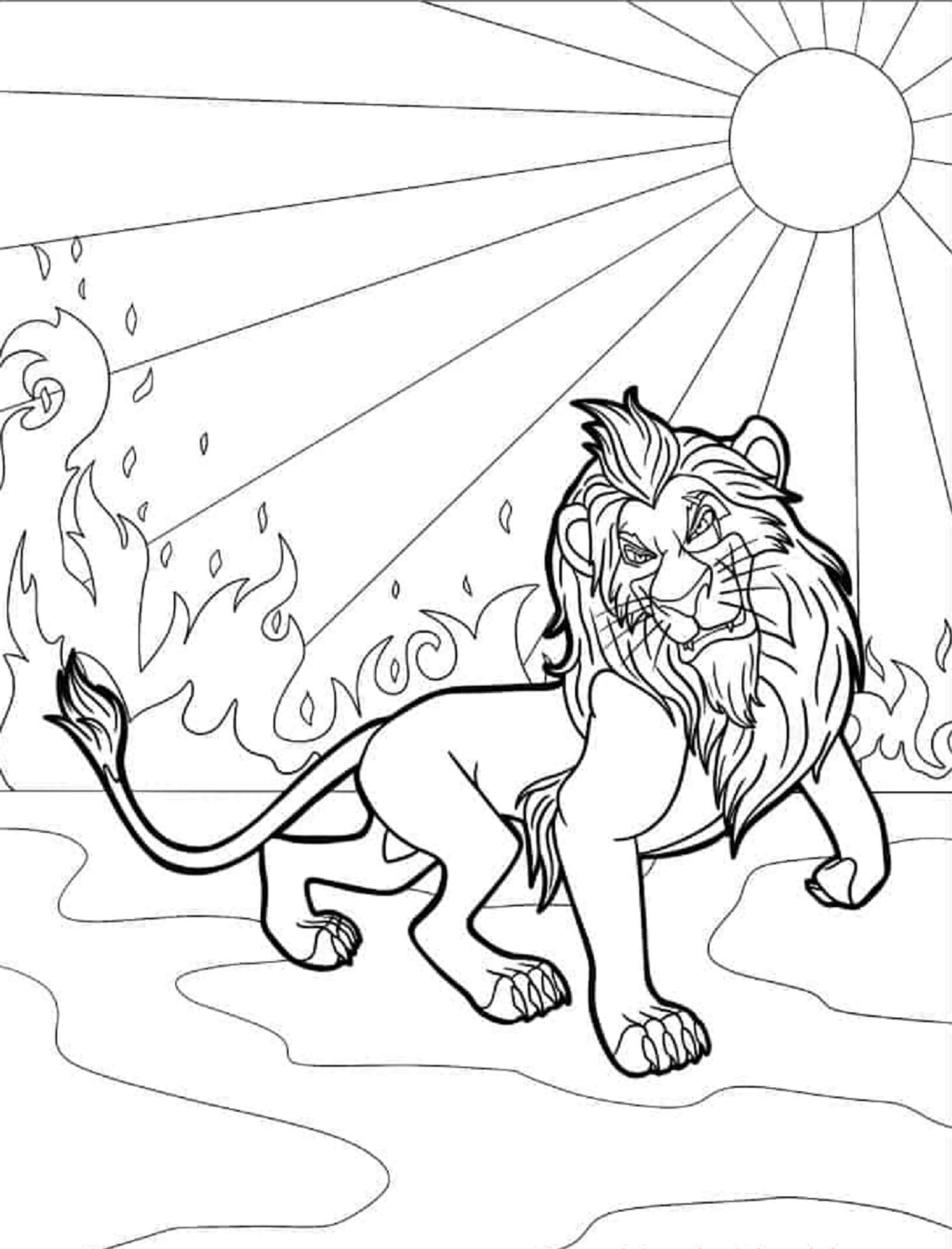 Angry Scar coloring page - Download, Print or Color Online for Free