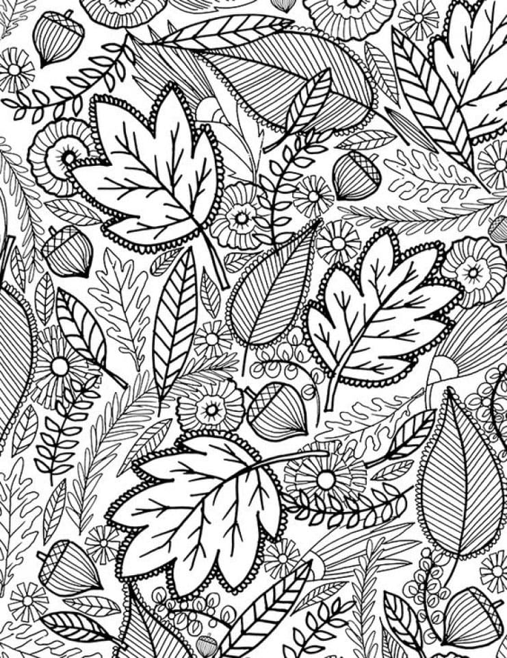 Autumn for Adult coloring page