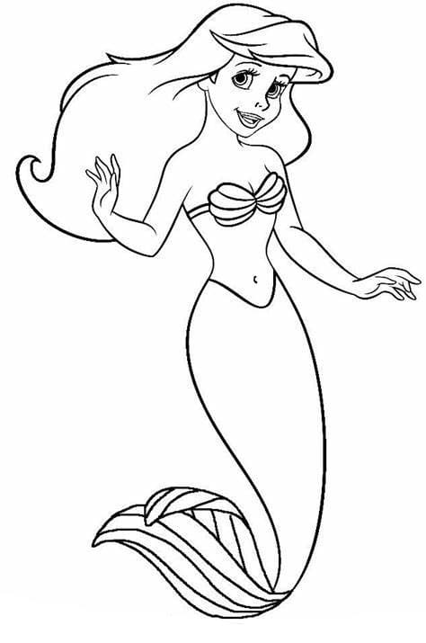 Beautiful Ariel coloring page