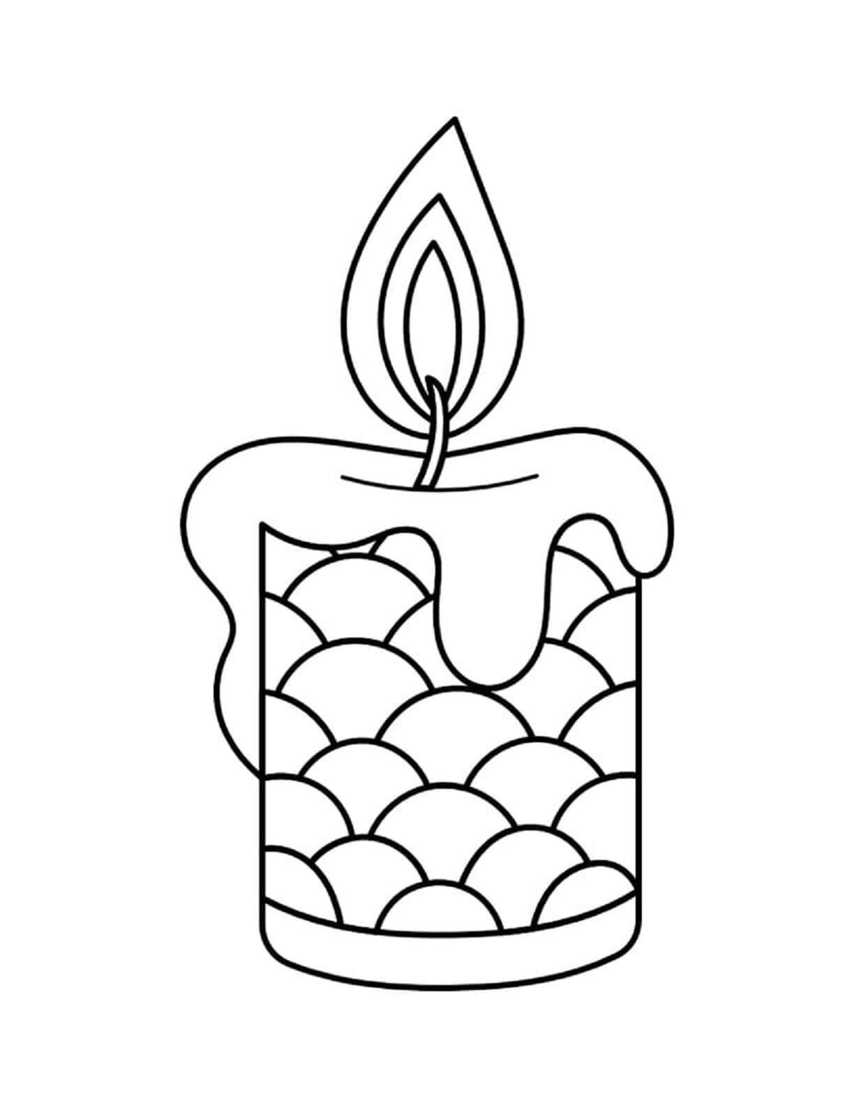 Beautiful Candle Coloring Page Download Print Or Color Online For Free