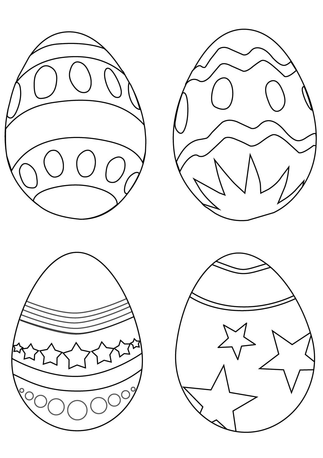 Easter Eggs Coloring Pages ColoringLib
