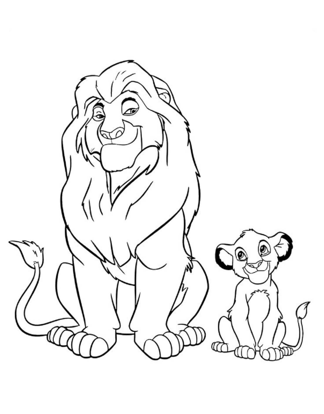 coloring pages disney characters lion king