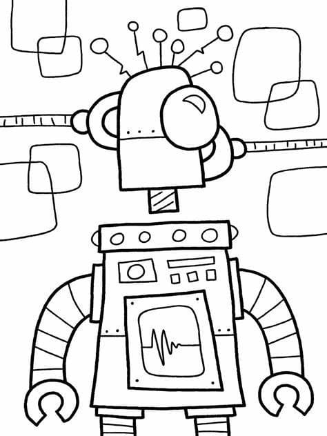 Normal Robot coloring page