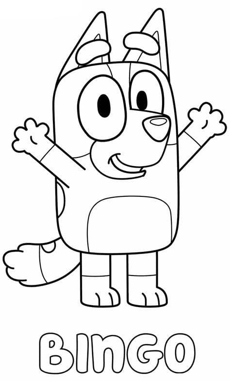 Bingo coloring page