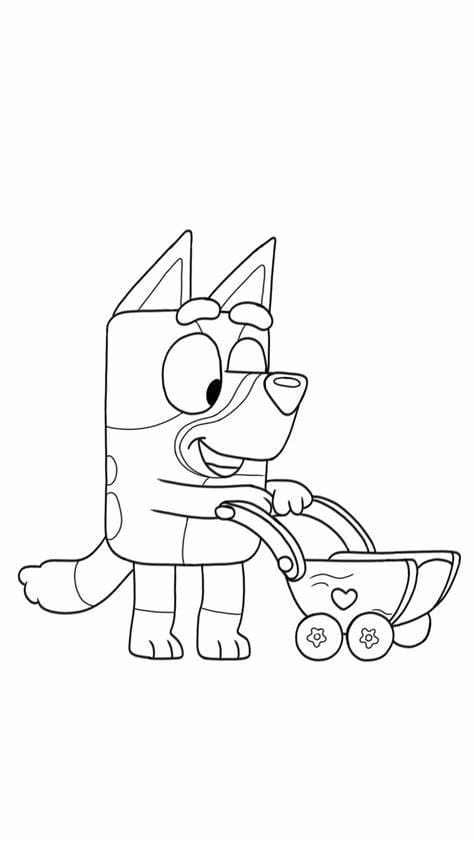 Free Bluey Image Outline coloring page