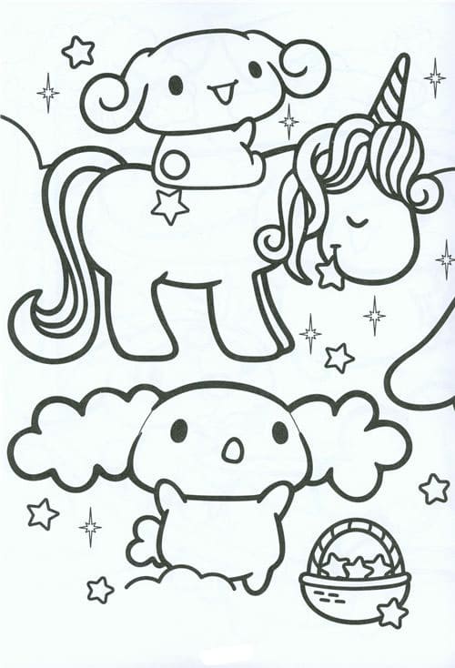 Free Cute Cinnamoroll coloring page