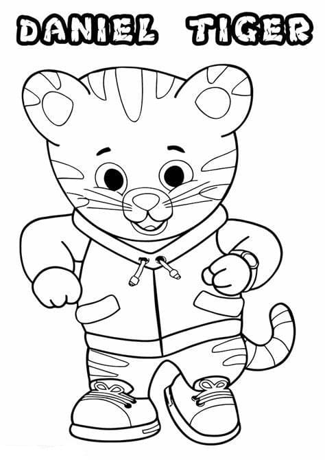 Free Daniel Tiger coloring page