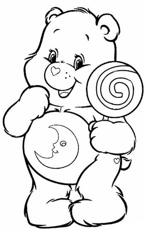 Funny Care Bears coloring page