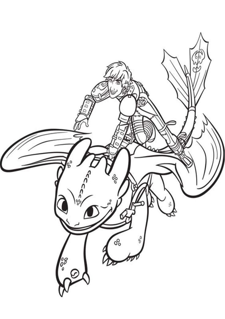 How to Train Your Dragon coloring page