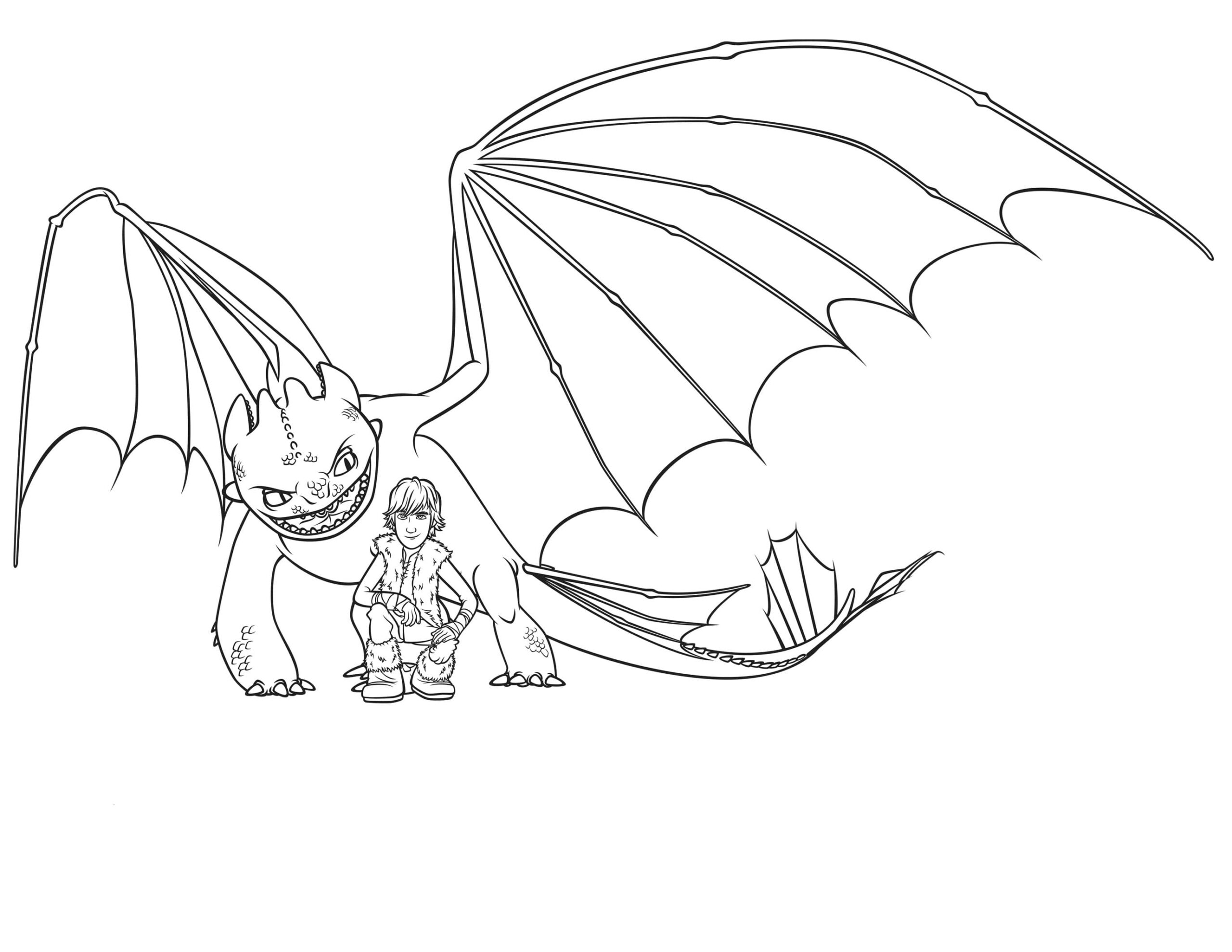 How to Train Your Dragon Outline coloring page