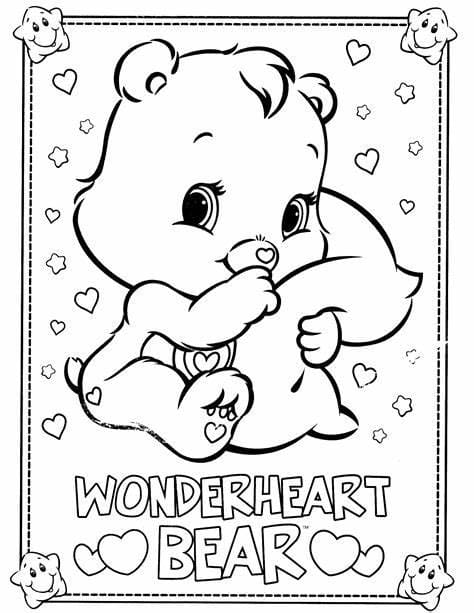 Lovely Care Bears coloring page