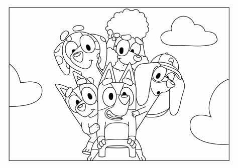 Printable Bluey Image coloring page