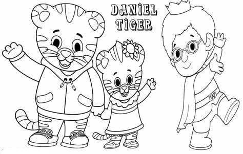 Printable Daniel Tiger Outline coloring page