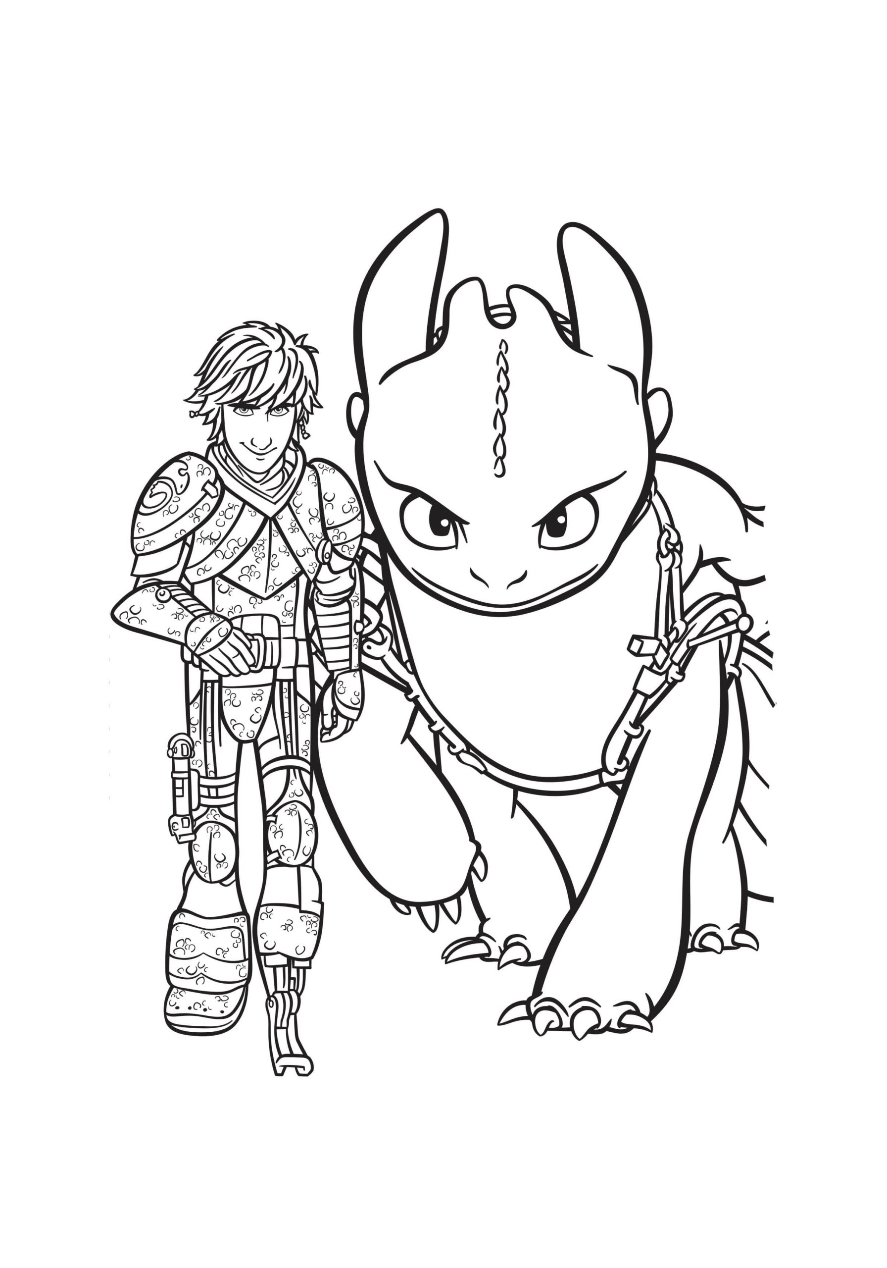 Printable How to Train Your Dragon Outline coloring page