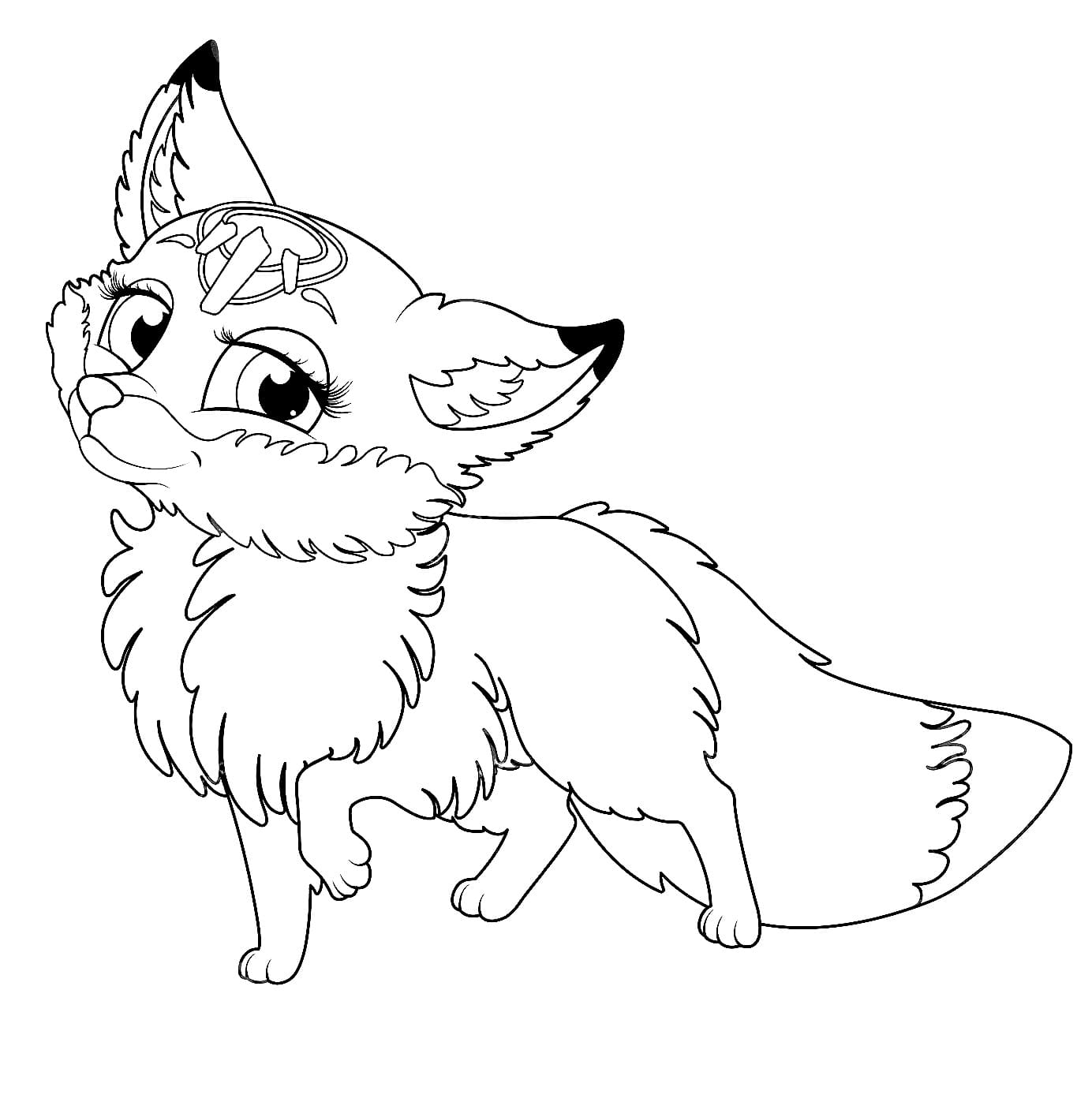 A Lovely Fox coloring page