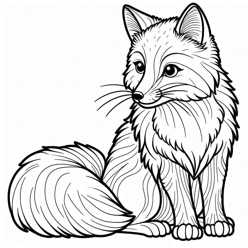 A Nice Fox coloring page