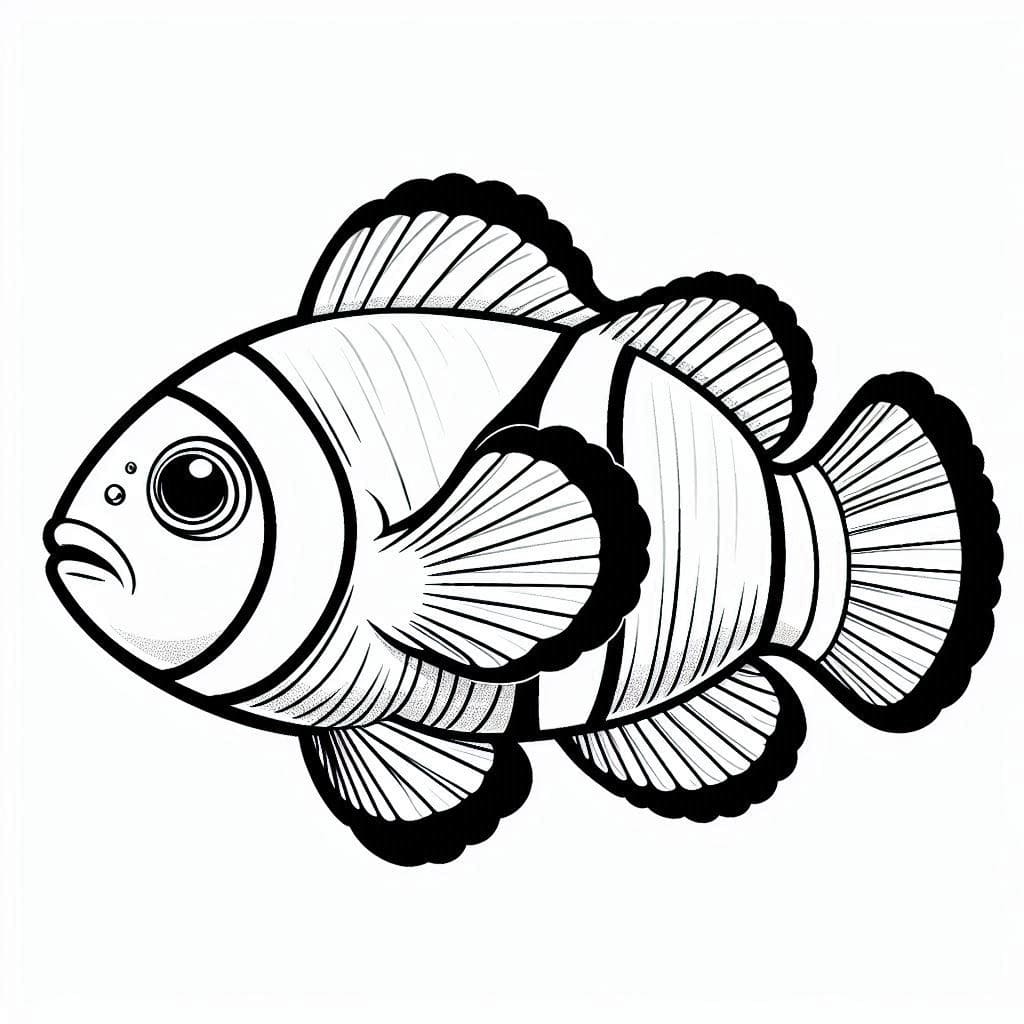 A Normal Clownfish coloring page