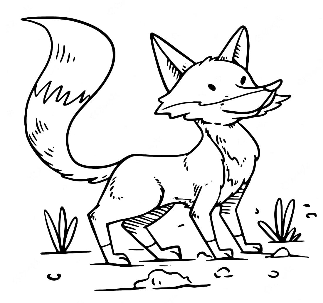 A Proud Fox coloring page