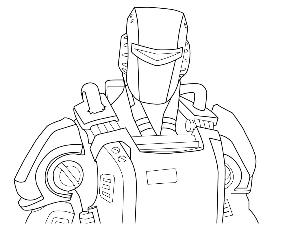 AIM Skin from Fortnite coloring page