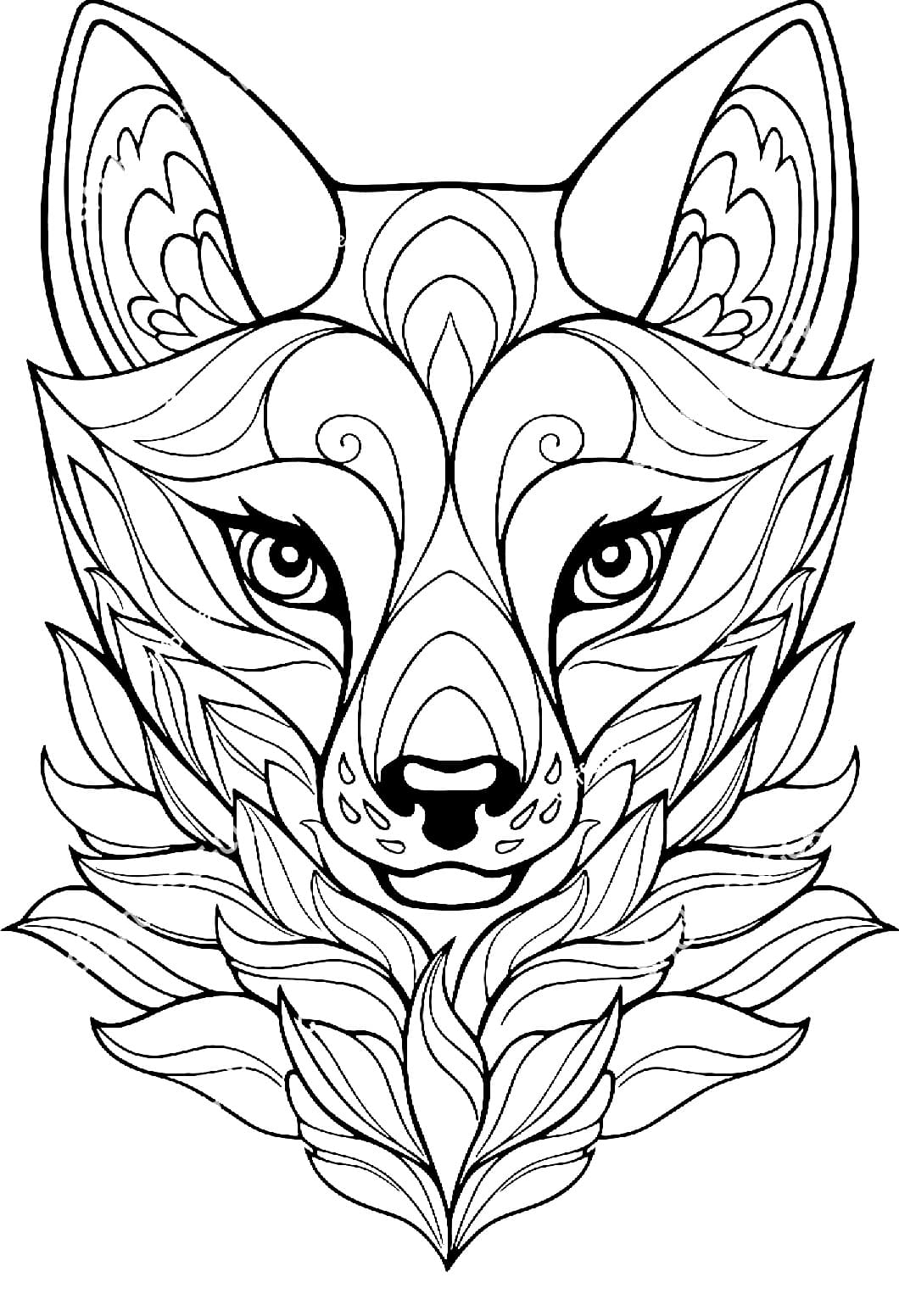 Amazing Fox coloring page